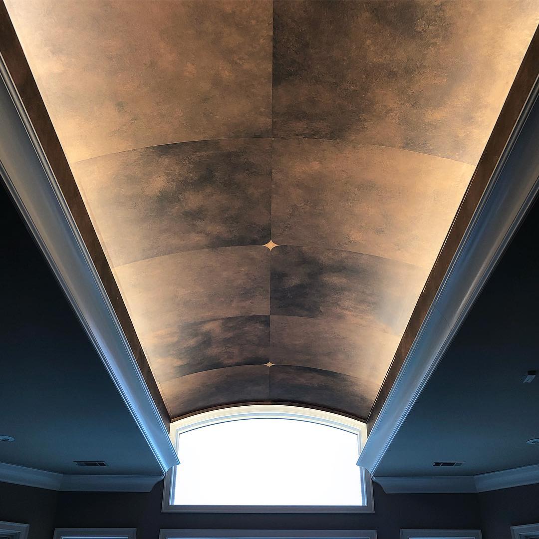 faux finish on a barrel ceiling